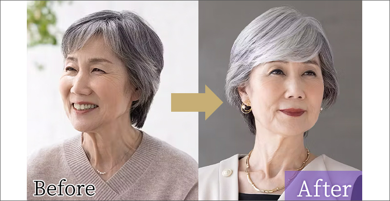 シニア女性におすすめのヘアスタイルが豊富