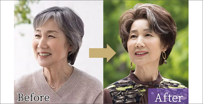 シニア女性におすすめのヘアスタイルが豊富