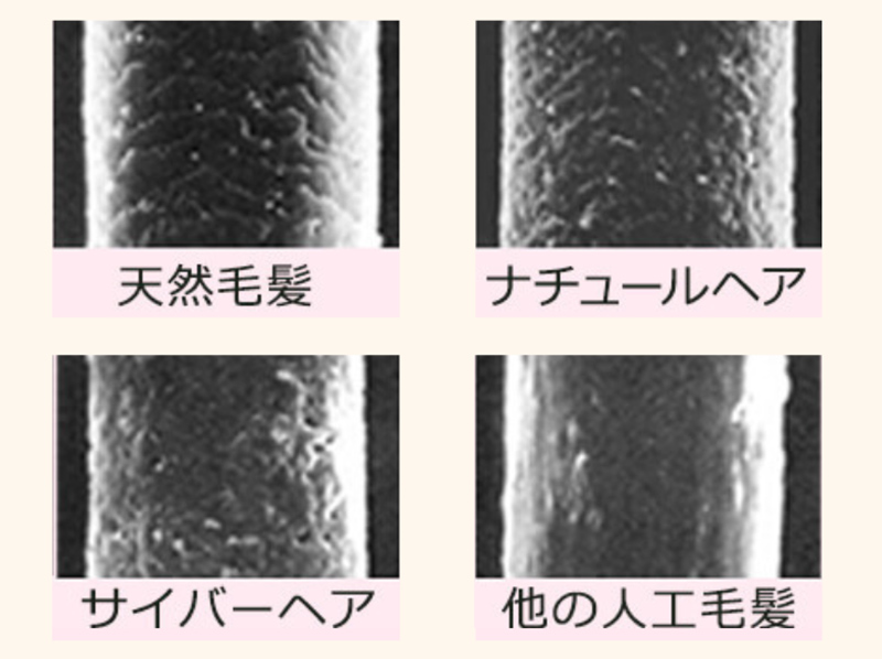 天然毛髪 ナチュールヘア サイバーヘア 他の人工毛髪